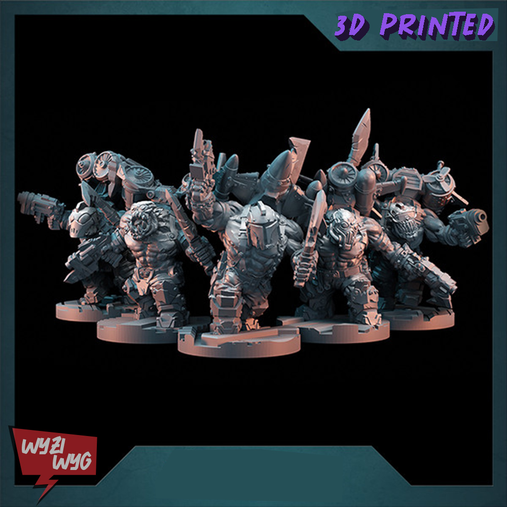 3D Printing Character - Rocket Orcs Armour Miniature, Green Skin