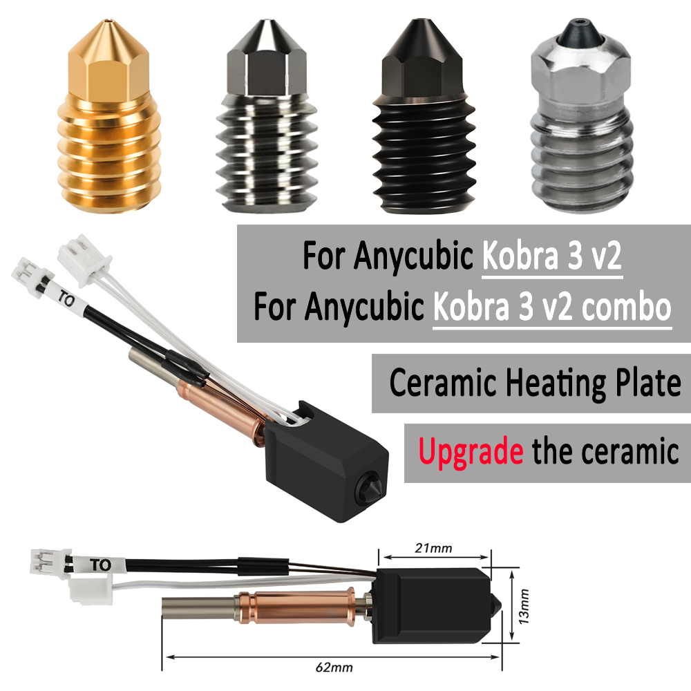 3D Printing Nozzle - Upgraded hotend For Anycubic Kobra 3