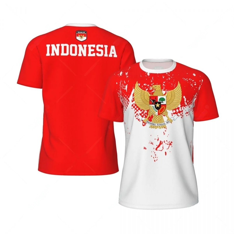 3D Printing Indonesia - Fashion Indonesia Flag Football Men's T