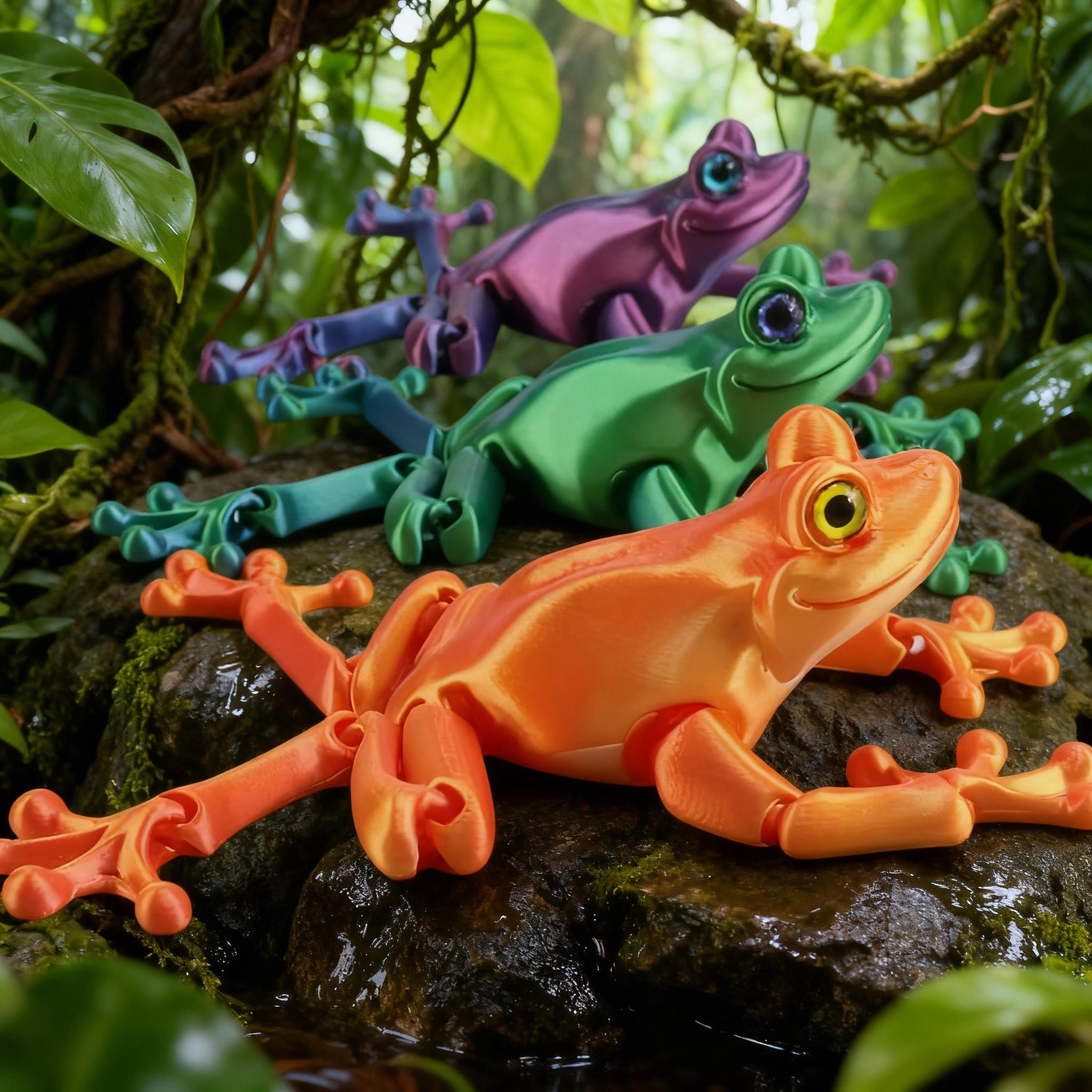 3D Printed Cute Frog Model Mul - 3D Printing Clay のレビューと価格