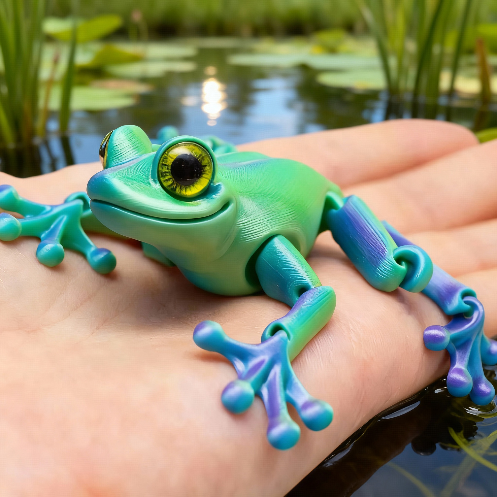 3D Printed Cute Frog Model Mul - 3D Printing Clay のレビューと価格
