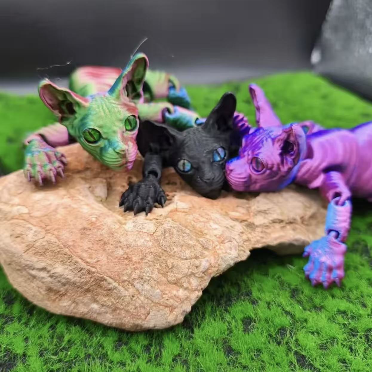 1pc 3D Printed Sphynx Cat Figu - 3D Printing Car のレビューと価格