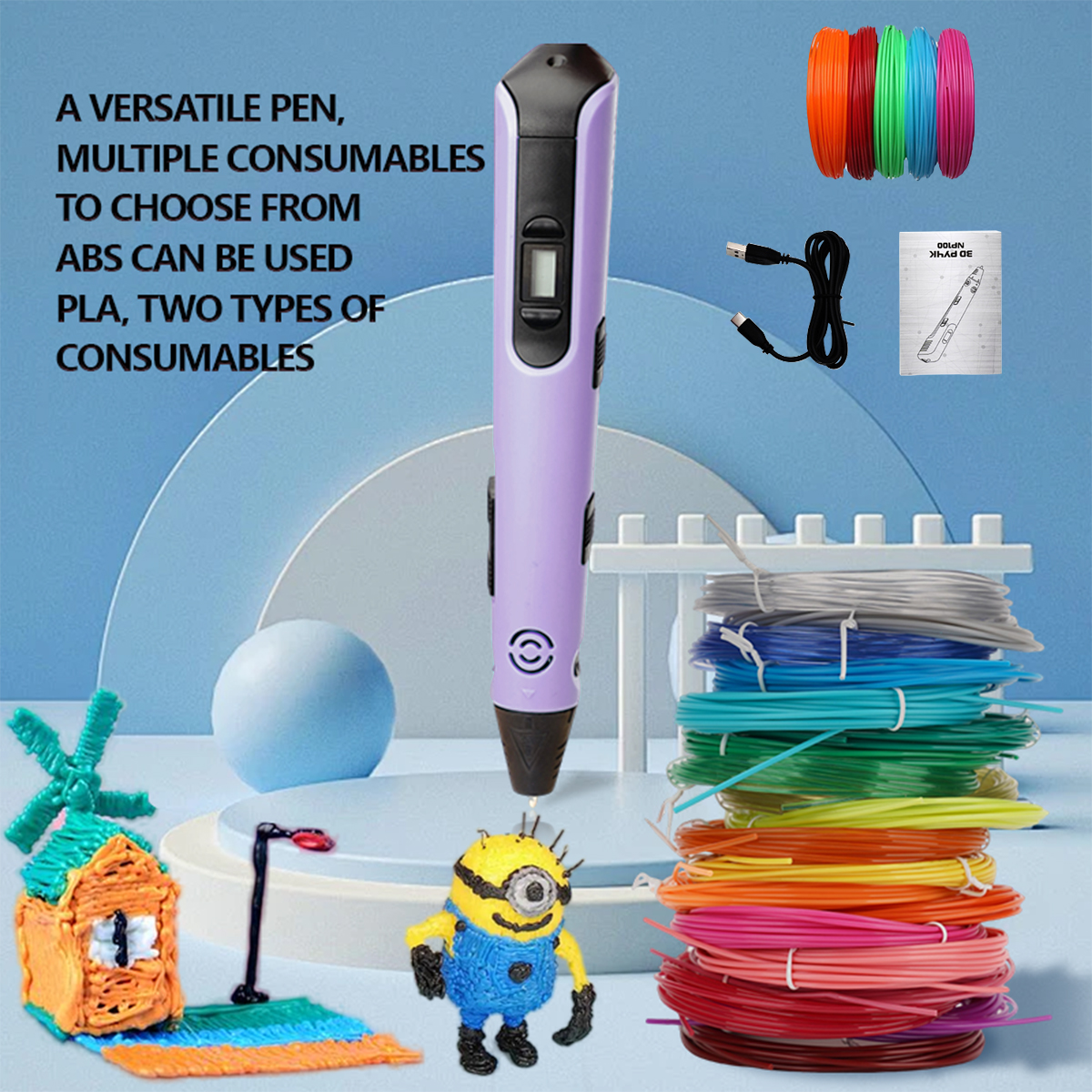 Upgraded 3D Printing Pen 9 Met - 3D Printing Filament のレビューと価格