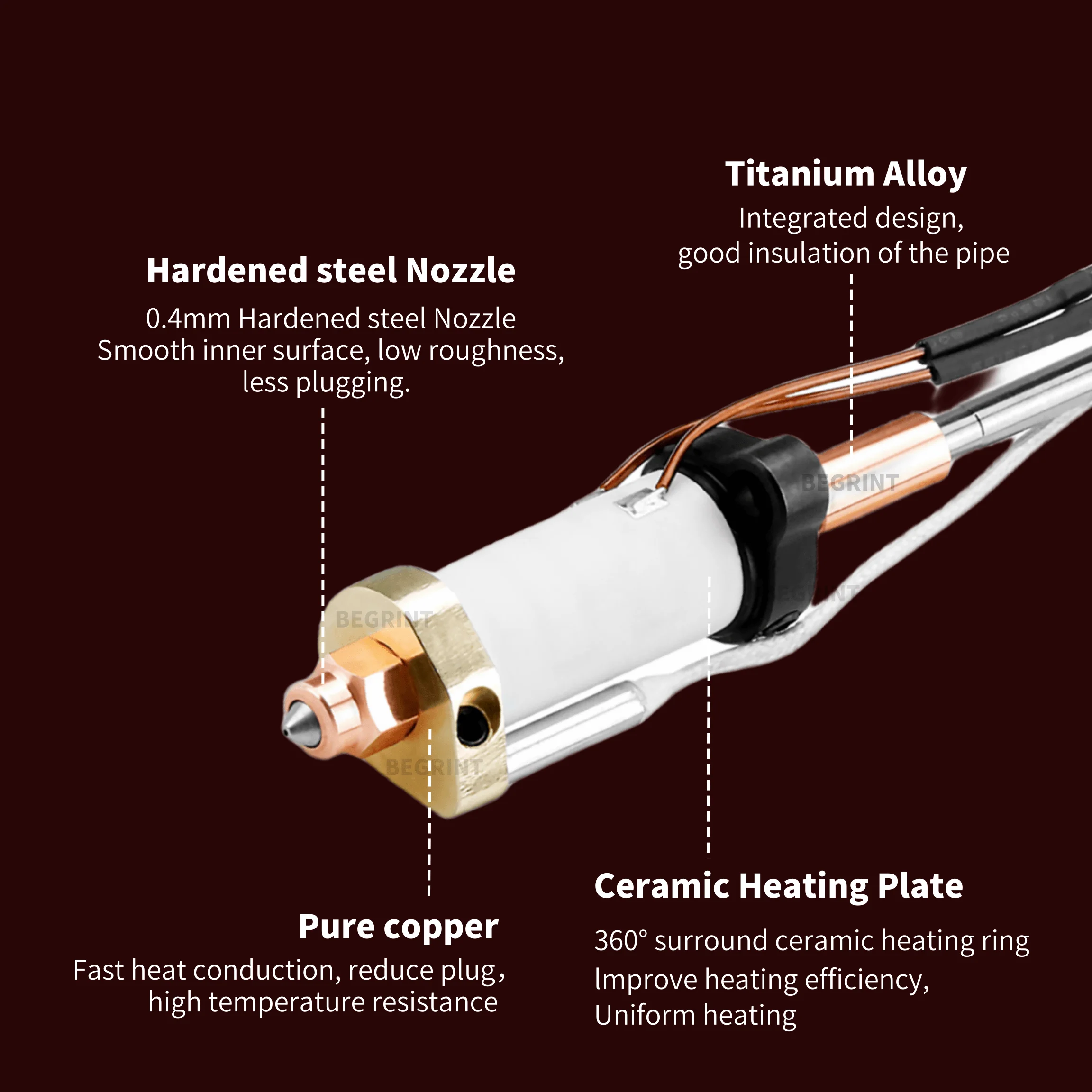 High Temp Ceramic Heater Hoten - 3D Printing Nozzle のレビューと価格