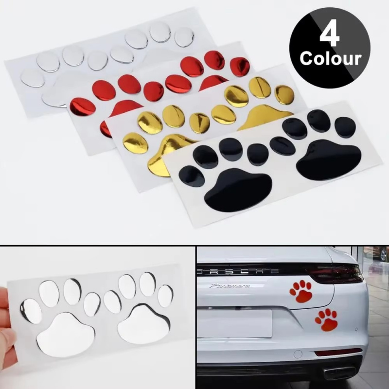 1/4Pairs 3D Stickers Paw Anima - 3D Printing Quote のレビューと価格