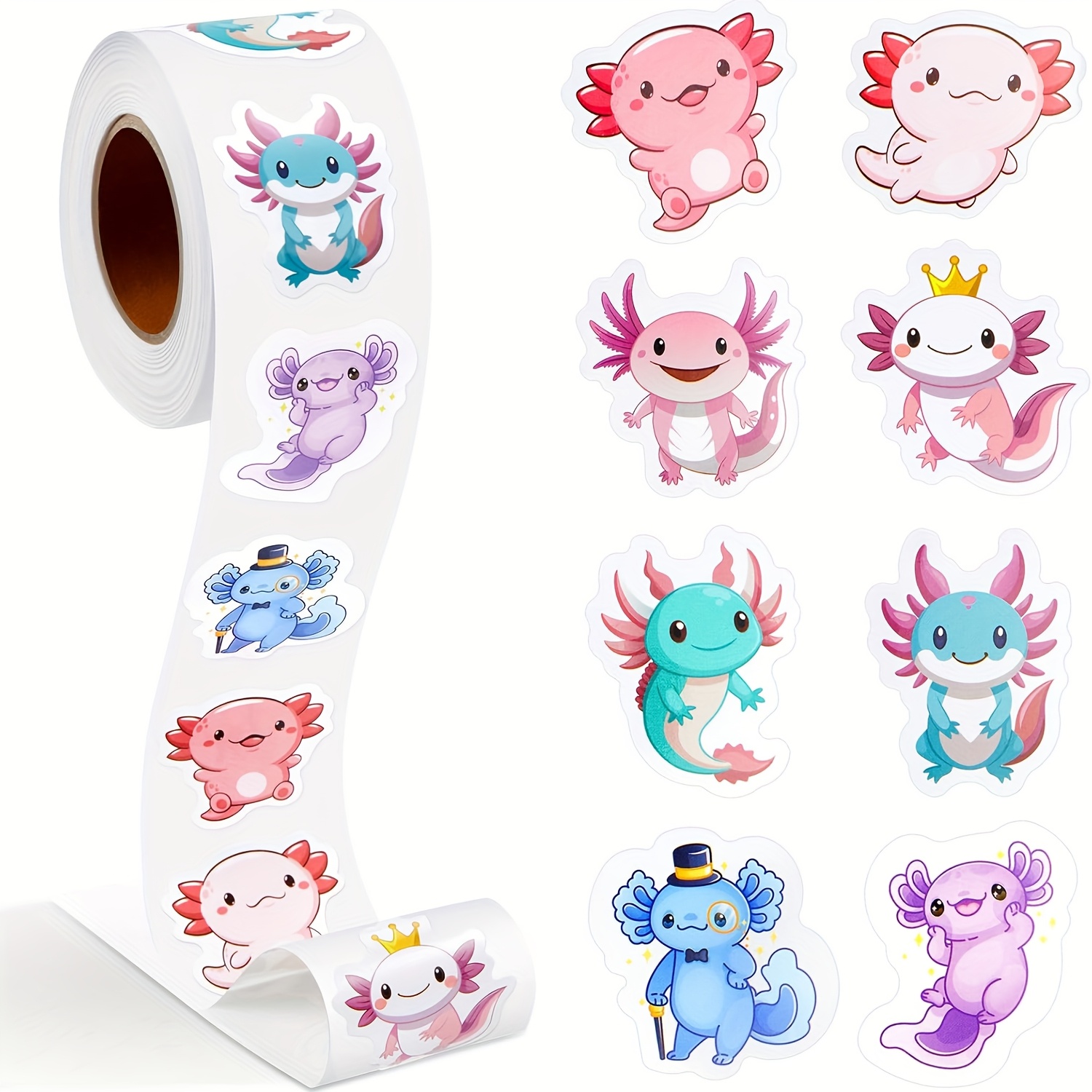 500 Pcs/roll Axolotl Stickers  - 3D Printing Dragon のレビューと価格