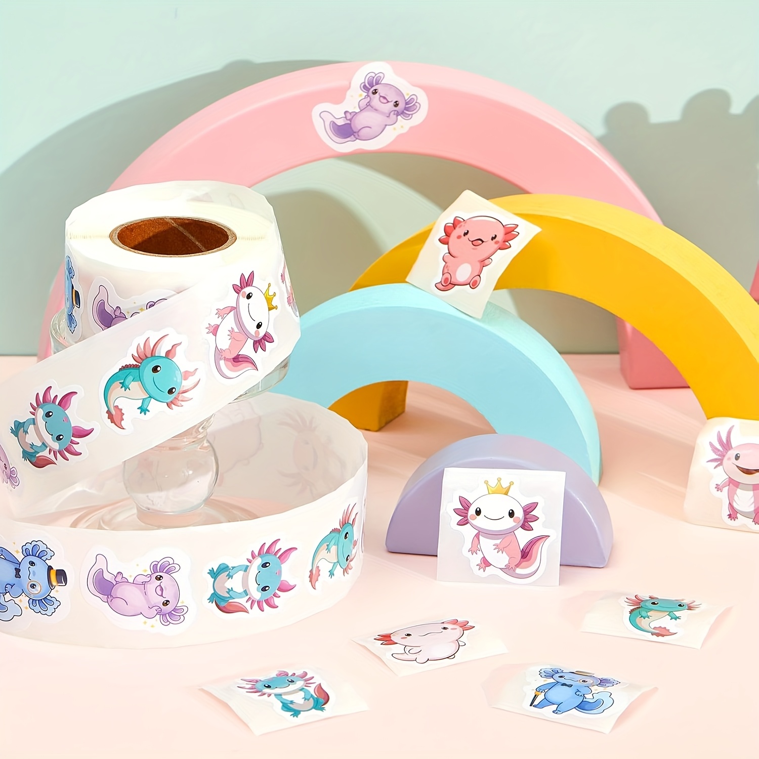 500 Pcs/roll Axolotl Stickers  - 3D Printing Dragon のレビューと価格