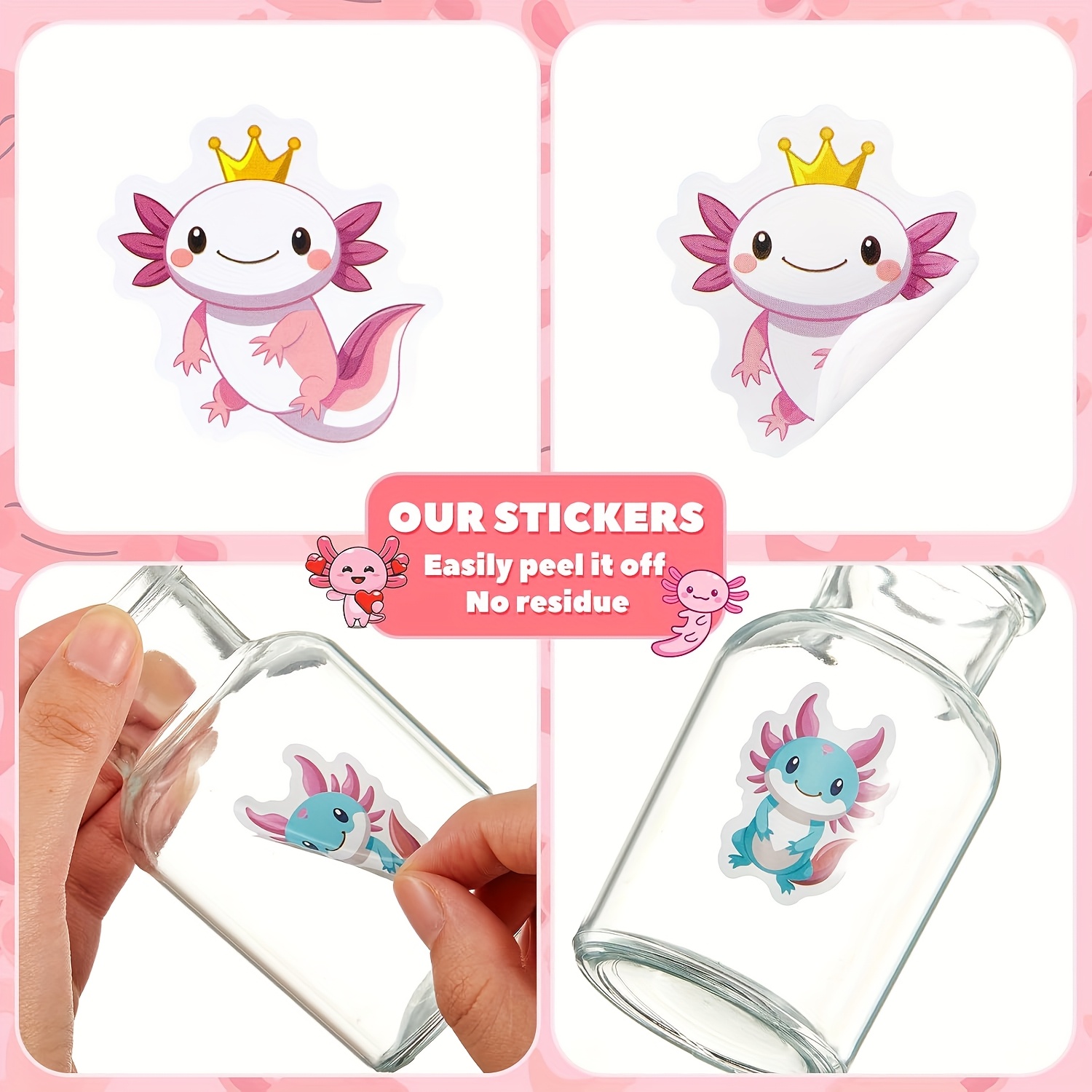 500 Pcs/roll Axolotl Stickers  - 3D Printing Dragon のレビューと価格