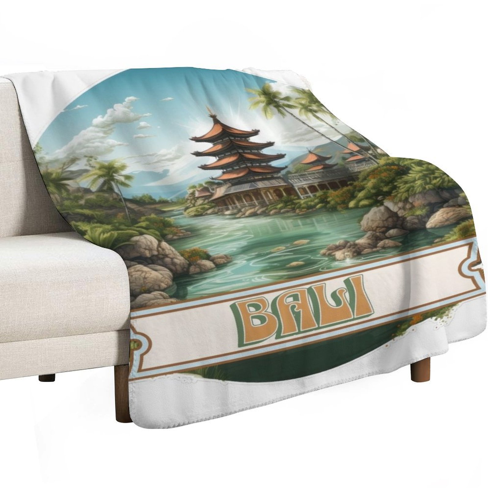 Bali Indonesia Throw Blanket A - 3D Printing Indonesia のレビューと価格